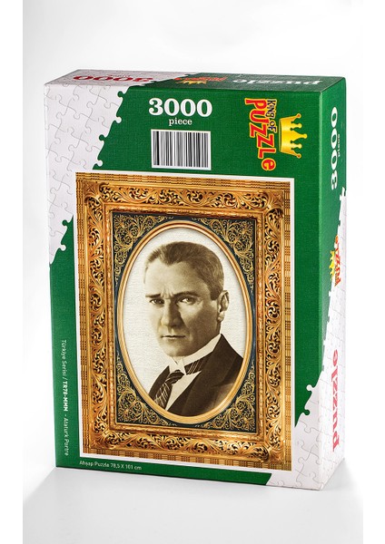 King Of Puzzle Atatürk Portre Ahşap Puzzle 3000 Parça (TR78-MMM)