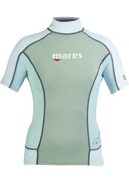 Trilastic Kısa Kol Kadın Rash Guard Dalış Elbisesi Gri