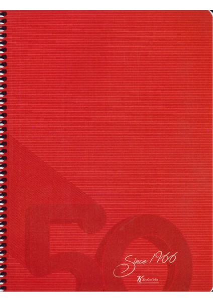 19X25 80 Yp Kareli Pp. Kp.Spr Defter Kırmızı Since 1966