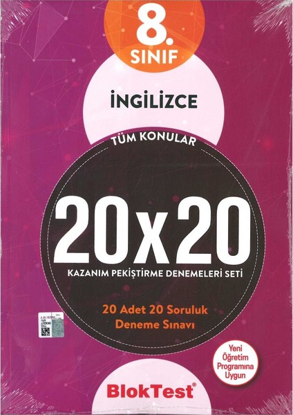 8. Sınıf İngilizce Deneme 20X20 2019