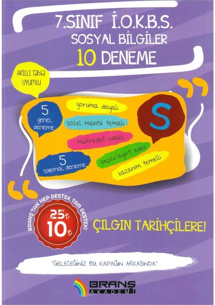 Branş Akademi 7.Sınıf Sosyal Bilgiler 10 Deneme 2019