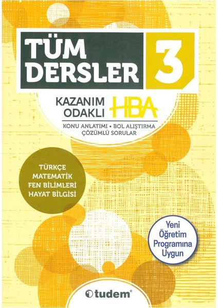 Tudem Yayınları 3. Sınıf Tüm Dersler HBA