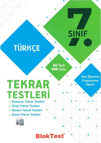 Tudem Yayınları Bloktest 7. Sınıf Türkçe Tekrar Testleri 2019