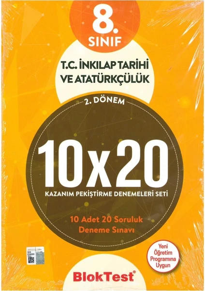 Tudem Yayınları Bloktest 8. Sınıf  İnkılap Tarihi 10X20 Kap Deneme.(2. Dönem) 2019