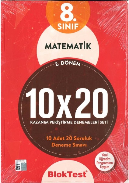 Tudem Yayınları Bloktest 8. Sınıf Matematik 10X20 Kap Deneme.(2. Dönem) 2019