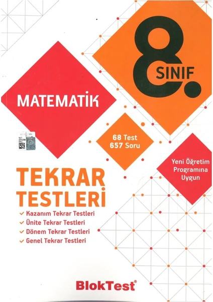 Tudem Yayınları 8. Sınıf Matematik Tekrar Testleri 2019