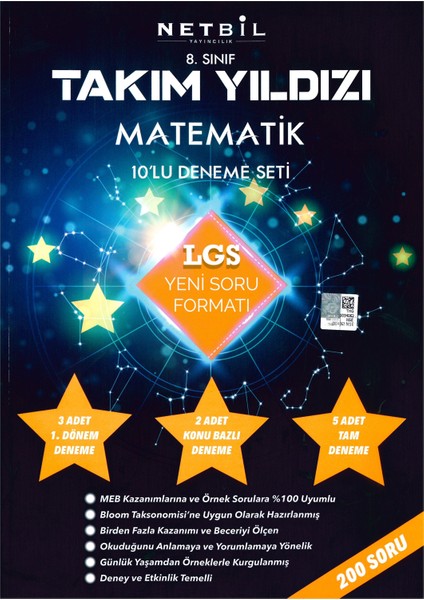 Netbil 8. Sınıf ( Lgs ) Matematik10 Lu Deneme Takım Yıldızı 2019