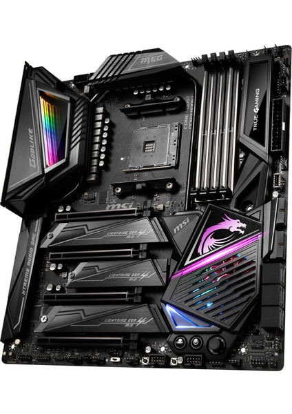MEG X570 GODLIKE AM4 DDR4 4800 mhz (Oc) 3 x M.2 USB 3.2 WIFI 2 x LAN RGB EATX Anakart