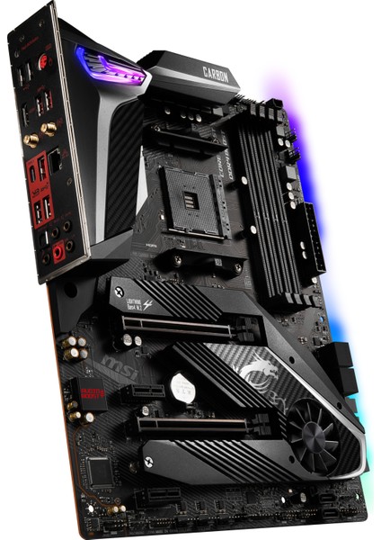 MPG X570 Gaming Pro Carbon Wifi AM4 DDR4 4400 mhz (Oc) 2x M.2 USB 3.2 HDMI RGB ATX Anakart
