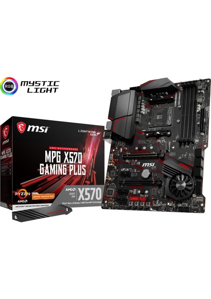 MPG X570 Gaming Plus AM4 DDR4 4400 mhz (OC) 2x M.2 USB 3.2 HDMI RGB ATX Anakart