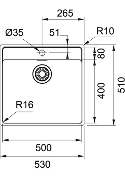 Maris Mrx 210-70 Tl Paslanmaz Çelik Evye