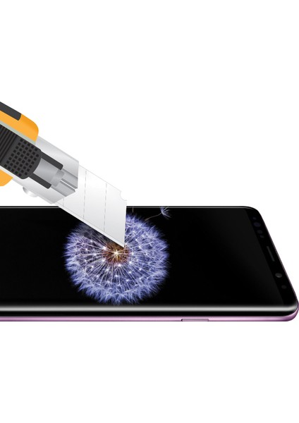 JM3021 Samsung Galaxy S9 Siyah 3D Eğimli Full Temperli Cam Ekran Koruyucu Siyah