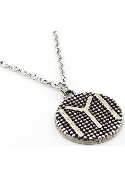 Kayı Boyu Iyı Ok Ve Yay Metal Madalyon Erkek Kolye Q0168