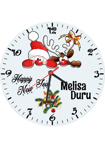 Yılbaşı Hediyesi Yeniyıl Cam Duvar Saati