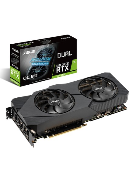 Dual GeForceRTX 2070S EVO OC 8GB 256Bit GDDR6 (DX12) PCI-E 3.0 Ekran Kartı (DUAL-RTX2070S-O8G-EVO)