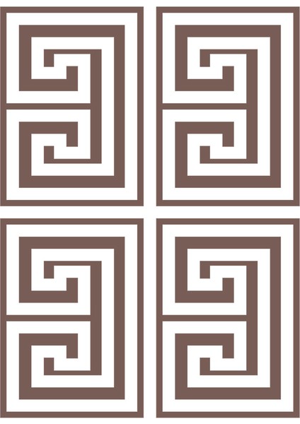 Kaymaz Taban Yıkanabilir Eskitme Çengel Desenli Dijital Baskılı Halı