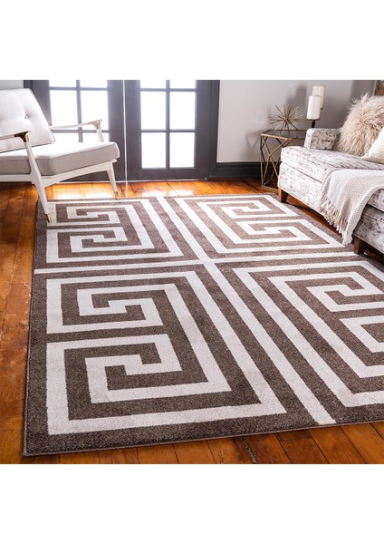 Kaymaz Taban Yıkanabilir Eskitme Çengel Desenli Dijital Baskılı Halı fiyatları