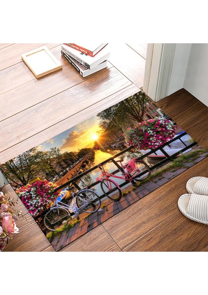 Kaymaz Taban Yıkanabilir Modern Simetrik Desenliİ Dijital Baskılı Halı