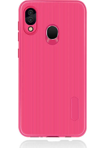 Case 4U Samsung Galaxy A20 - A30 Kılıf Ultra Korumalı Lux Line Silikon Arka Kapak Koyu Pembe