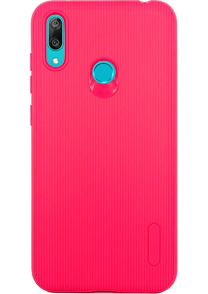 Case 4U Huawei Y7 2019 Kılıf Ultra Korumalı Lux Line Silikon Arka Kapak Koyu Pembe