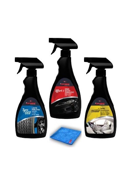 3'Lü Set Effort 2 + All Purpose Cleaner + Tyre 007 - 500 Ml (Totalde 1500Ml)