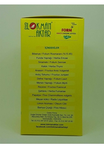 Biberiyeli Form Çayı 130 gr