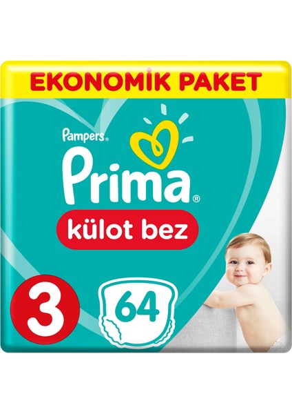 Külot Bebek Bezi 3 Beden 64 Adet Midi Ekonomik Paket