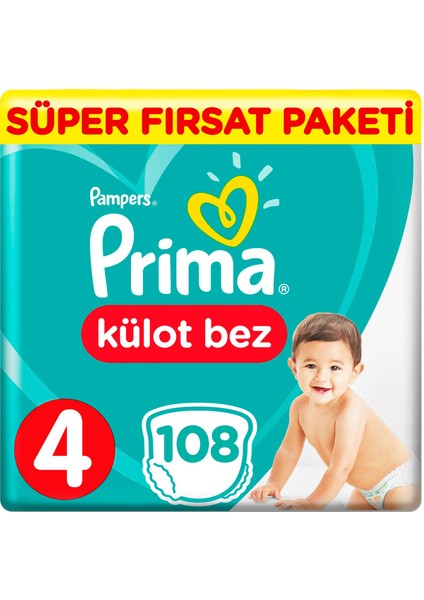 Külot Bebek Bezi 4 Beden 108 Adet Maxi Süper Fırsat Paketi