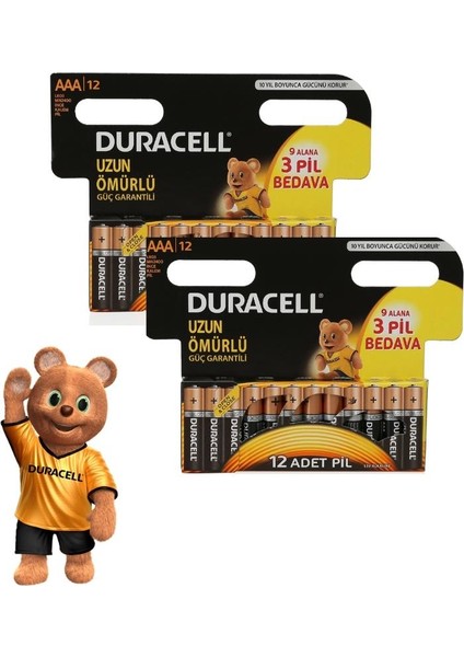 Alkalin 24'lü Özel Pil PAKETI(12AAA +12AAA)