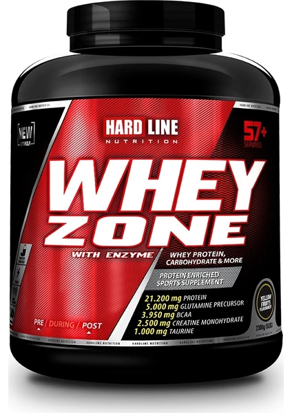 Hardline Whey Zone Protein Tozu Sarı Meyveli 2300 gr