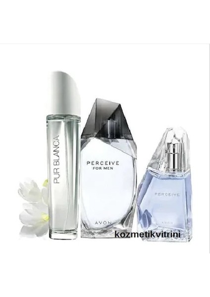 Pur Blanca Bayan Parfüm 50 Ml+ Perceive Erkek+Perceive Bayan