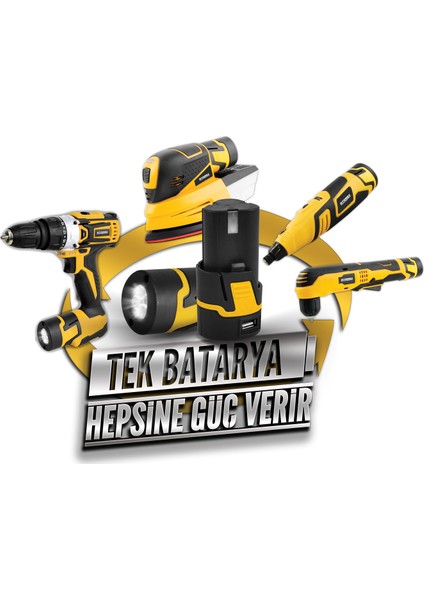 RTX1214 12V 1.3Ah Çift Akülü Matkap