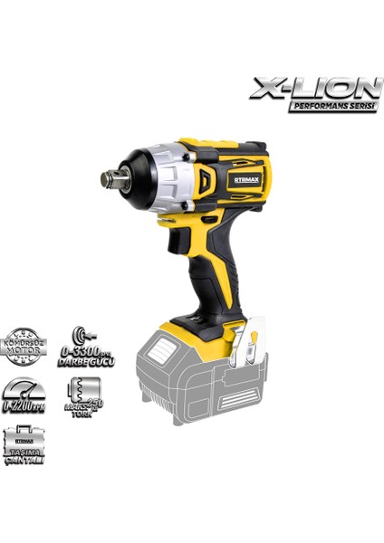 RTX2028B 18V Kömürsüz Darbeli Somun Sıkma (Aküsüz)
