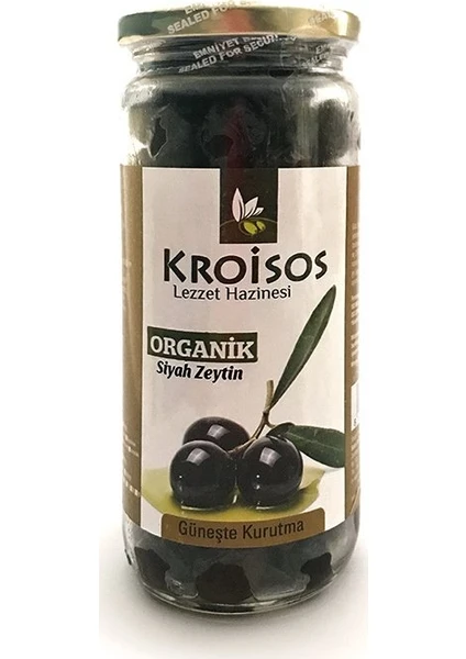 Organik Siyah Zeytin - Güneşte Kurutma - 310 gr