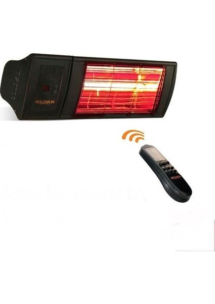 GSS20PLG Goldsun Supra Plus Kumandalı Az Işıklı IP55 Suya Dayanıklı 5 Kademeli Isıtıcı 2000 W