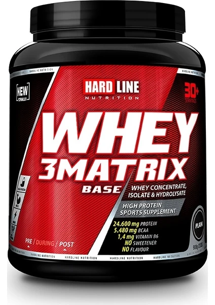 Hardline Nutrition Whey 3 Matrix Base Protein Tozu 908 Gr Sade