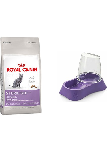 Sterilised 37 Kedi Maması 2 kg + Evohe Mama Kabı