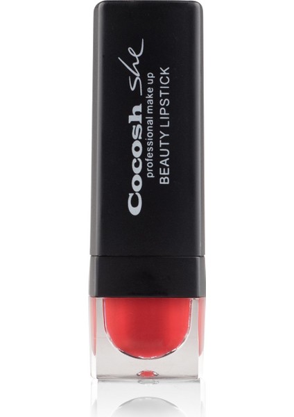 Beauty Lipstick Ruj 02 Pomegranate, Kremsi Formül, Saten Görünüm, Orta-Tam Kapatıcılık