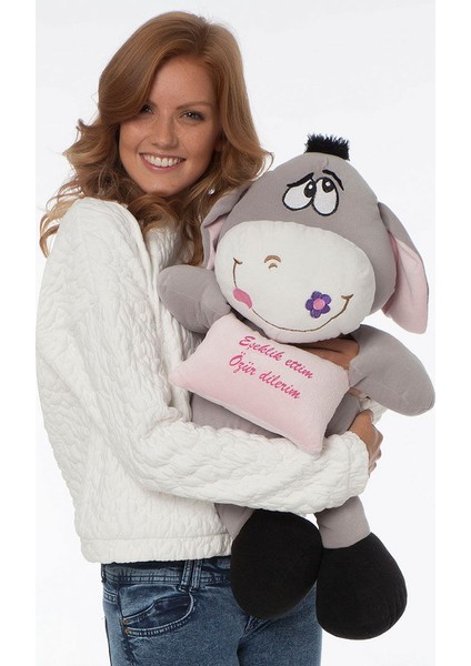 Sevdiklerinize Özel Özür Dilerim Mesajlı Peluş Eşek 50 cm fiyatları