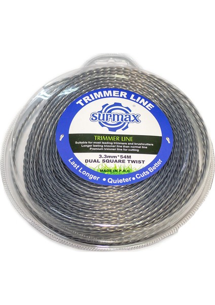 İçi Telli Burgu Misina Tırpan İpi 3.3 mm x 54 m