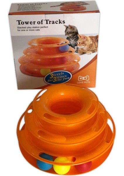 3 Katlı Kedi Oyun Tüneli 13*23 cm