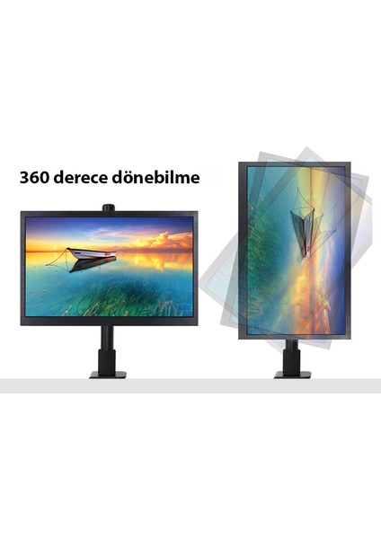 Triline Lcd Monitör Led Tv Full Hareketli Çelik Masa Tutucu