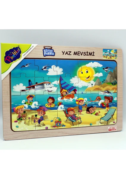 Ahşap Eğitici Puzzle / Yaz Mevsimi