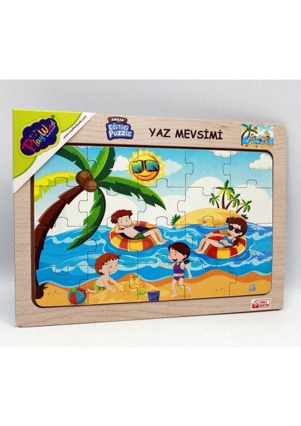 Ahşap Eğitici Puzzle / Yaz Mevsimi