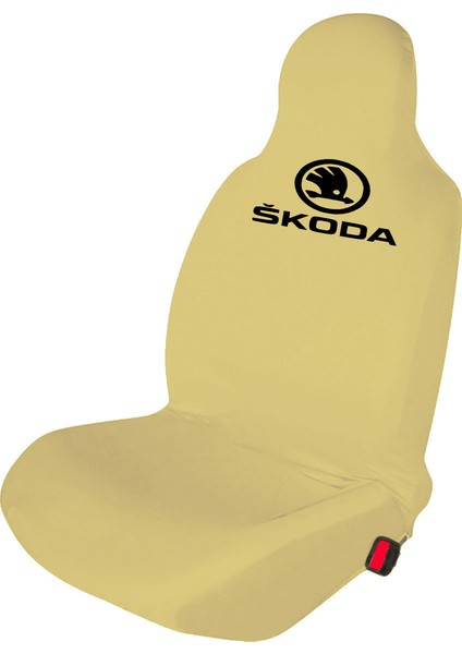 Skoda Rommster Koltuk Kılıfı Ön Arka Penye Takım Krem Rengi