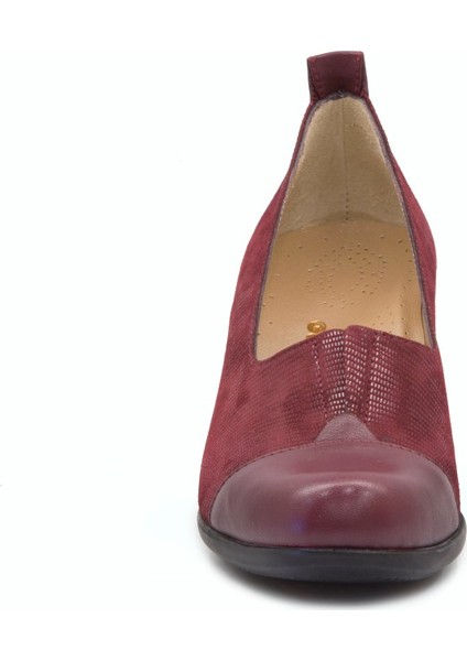 Ang 20K 910 Bordo Dolgu Topuk Ayakkabı
