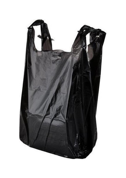 Arafplastik Siyah Hışır Atlet Poşet Büyük Boy 44 X 30 cm - 2 kg