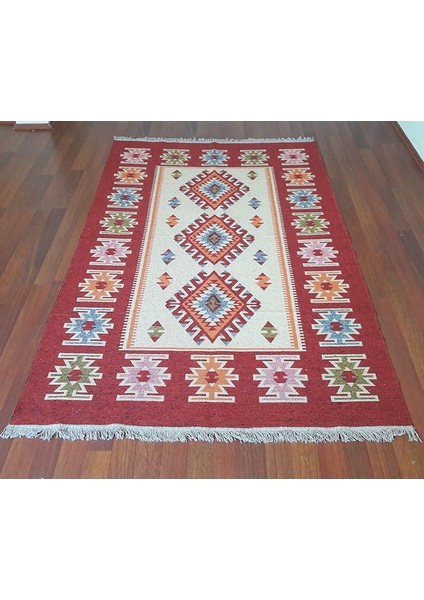 Kırmızı Uşak Kilimi - Çift Taraflı Antik Tarz Eşme Desen Kilim Yolluk fiyatları