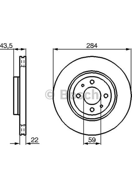Fren Diski Ön 4D 284Mm Doblo 01 Linea 07 Marea 96