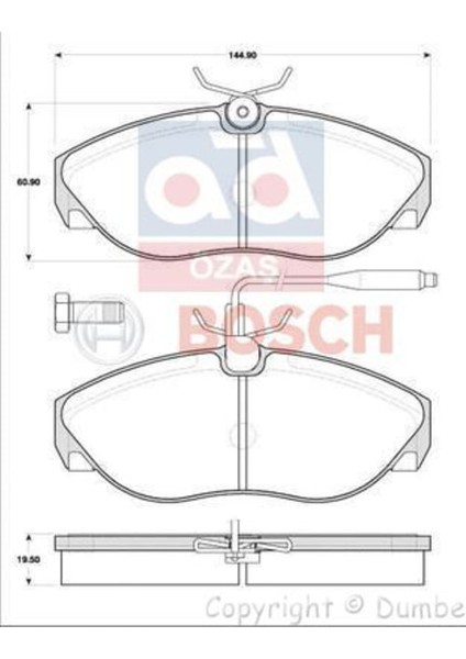 Fren Balatası Ön 144Mm Boxer 230P 2.0 I 94